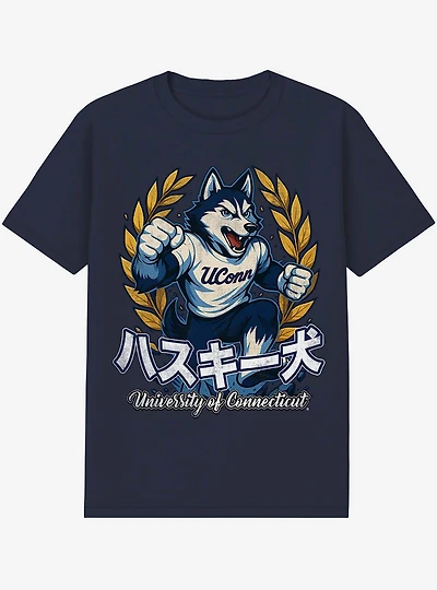 University of Connecticut Fierce Anime Mascot T-Shirt