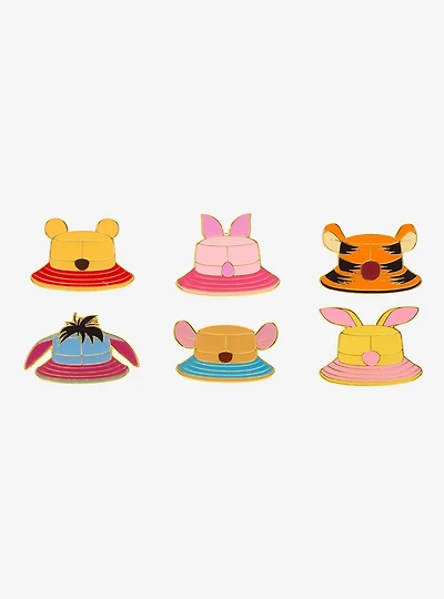 Loungefly Disney Winnie the Pooh Character Bucket Hats Blind Box Enamel Pin - BoxLunch Exclusive