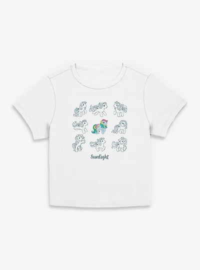My Little Pony Sunlight Repeated Outline Womens Baby T-Shirt