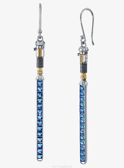 Star Wars X RockLove Obi-Wan Kenobi Crystal Lightsaber Earrings