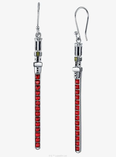 Star Wars X RockLove Darth Vader Crystal Lightsaber Earrings