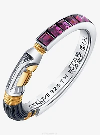 Star Wars X RockLove Mace Windu Crystal Lightsaber Ring