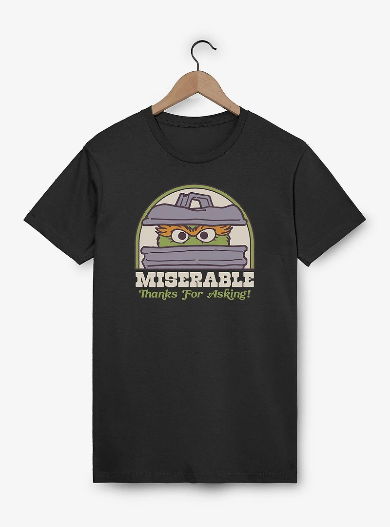 Sesame Street Oscar The Grouch Miserable Thanks For Asking! T-Shirt
