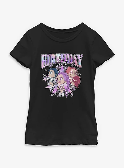 KPop Demon Hunters Huntrix Birthday Youth Girls T-Shirt