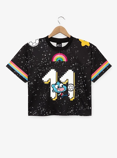 The Amazing World of Gumball Women's Plus Cropped Football Jersey - BoxLunch Exclusive