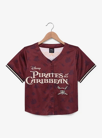 Disney the Pirates of Caribbean Elizabeth Swann Women's Cropped Baseball Jersey - BoxLunch Exclusive