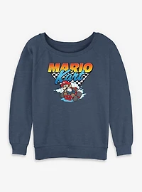 Nintendo Mario Team Driver Kart Womens Slouchy Sweatshirt