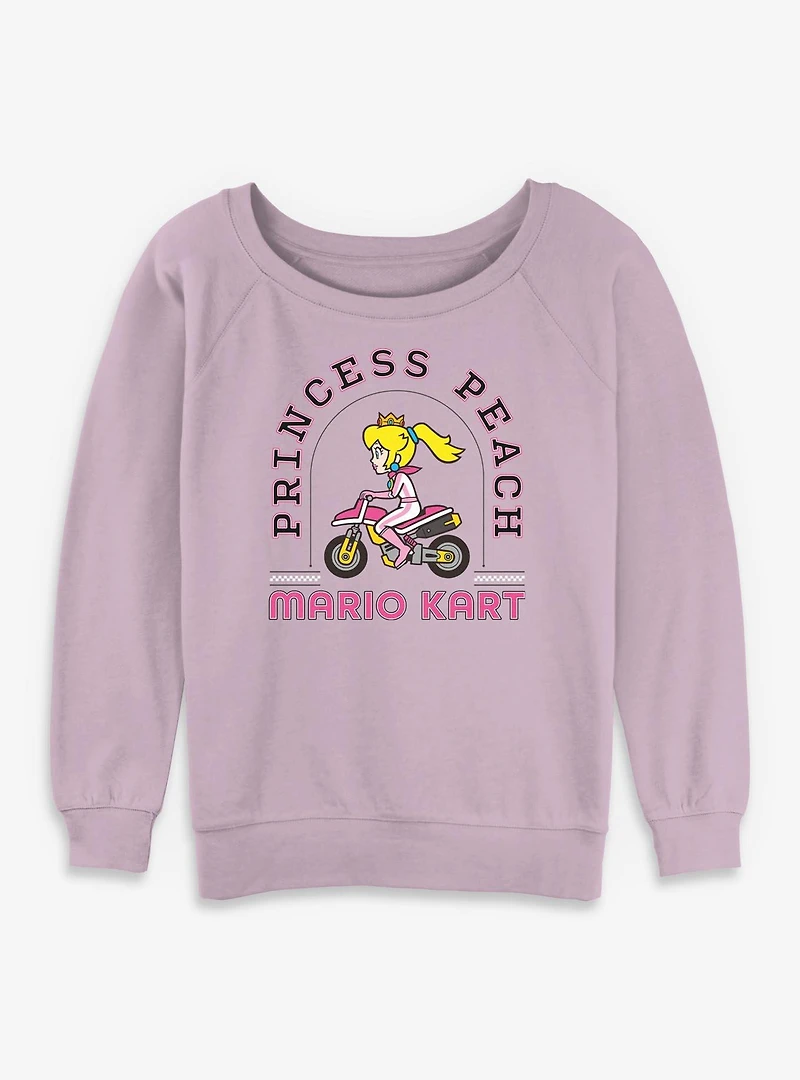 Nintendo Mario Kart Princess Peack Womens Slouchy Sweatshirt