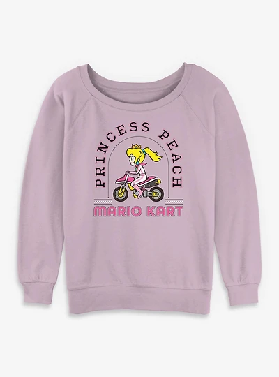 Nintendo Mario Kart Princess Peack Womens Slouchy Sweatshirt