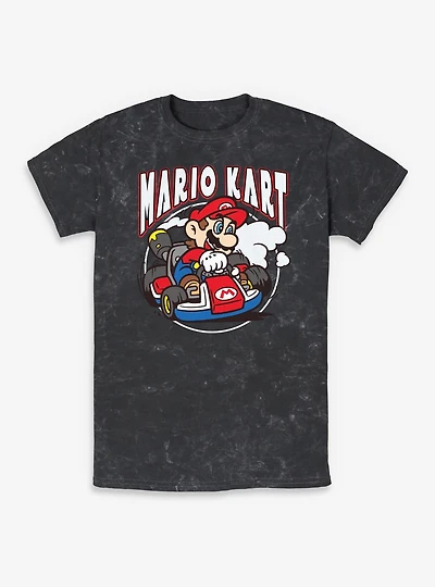 Nintendo Mario Kart Fast Swerve Mineral Wash T-Shirt