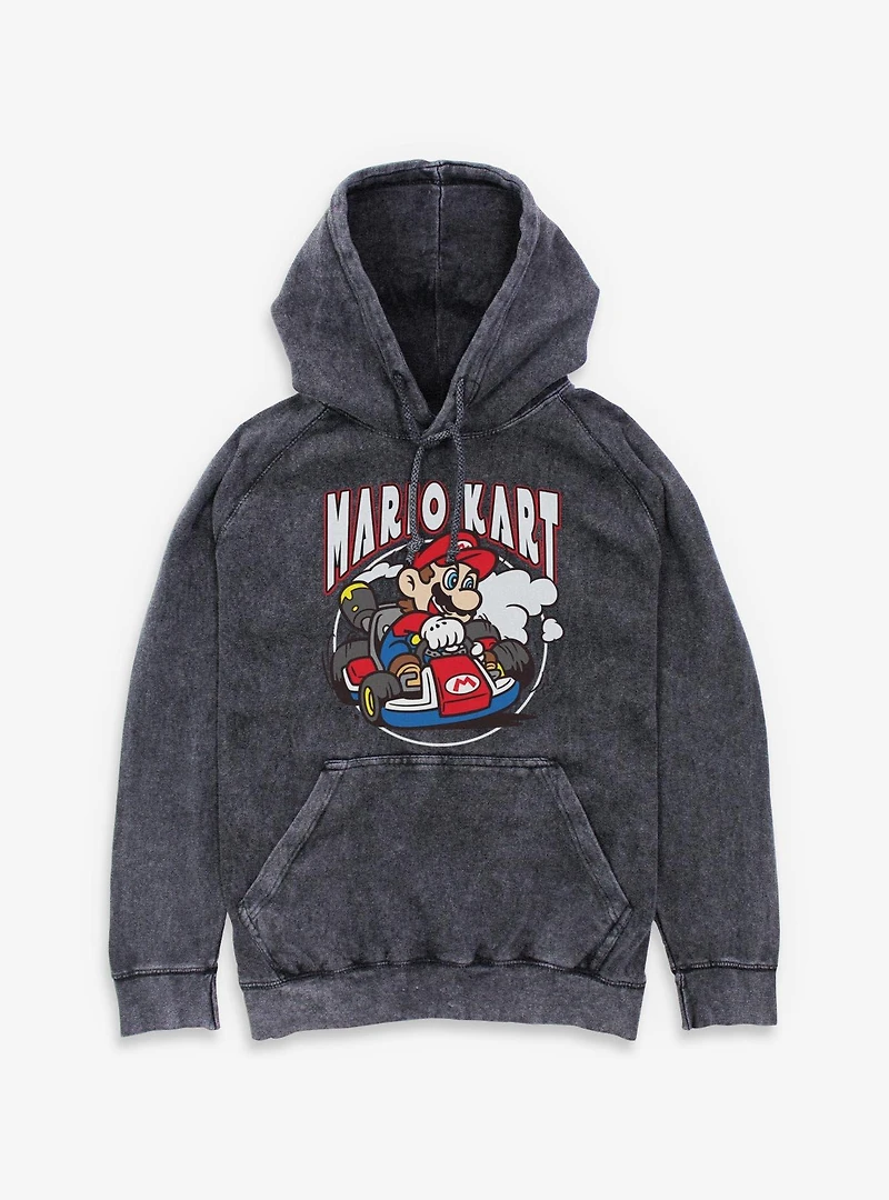 Nintendo Mario Kart Fast Swerve Mineral Wash Hoodie