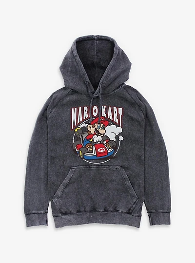 Nintendo Mario Kart Fast Swerve Mineral Wash Hoodie