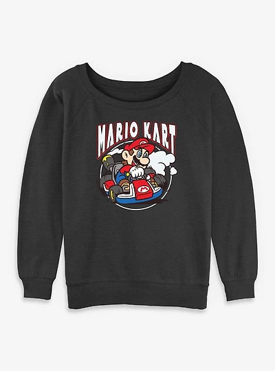 Nintendo Mario Kart Fast Swerve Womens Slouchy Sweatshirt
