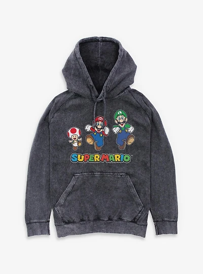 Nintendo Super Mario Run Group Mineral Wash Hoodie