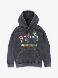 Nintendo Super Mario Run Group Mineral Wash Hoodie