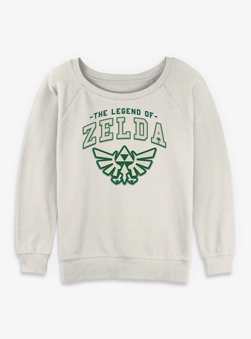 The Legend Of Zelda Badge Icon Womens Slouchy Sweatshirt