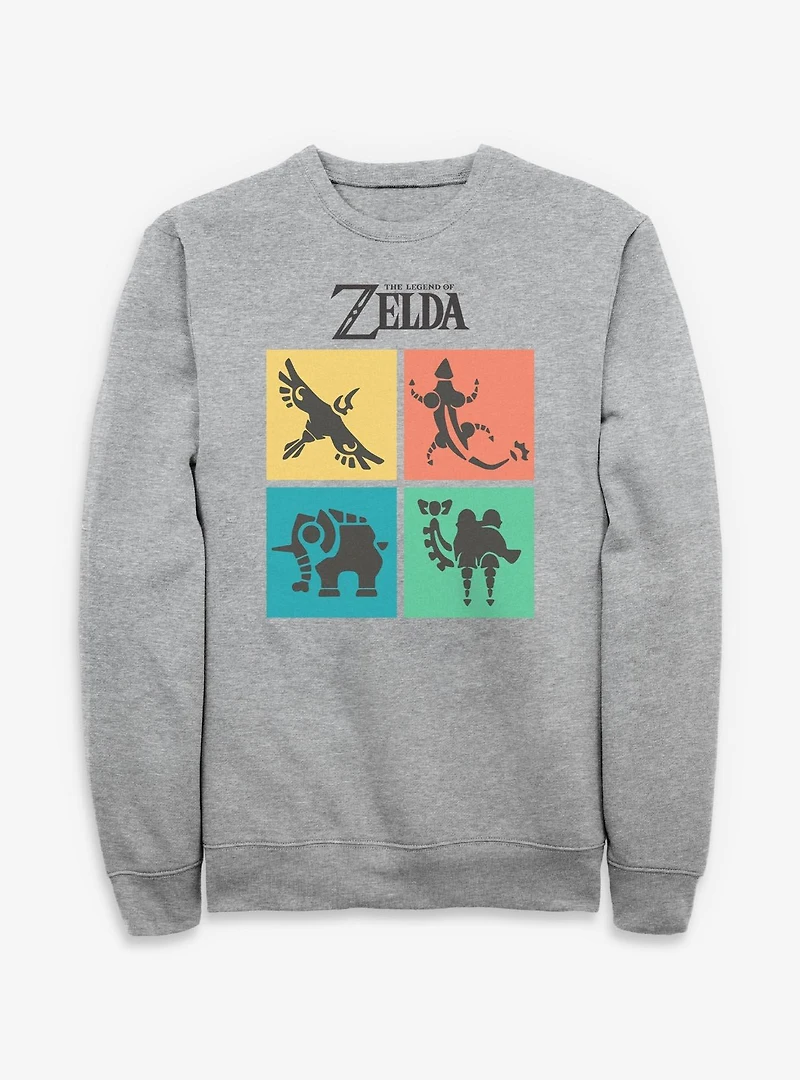 The Legend Of Zelda Color Square Icons Sweatshirt