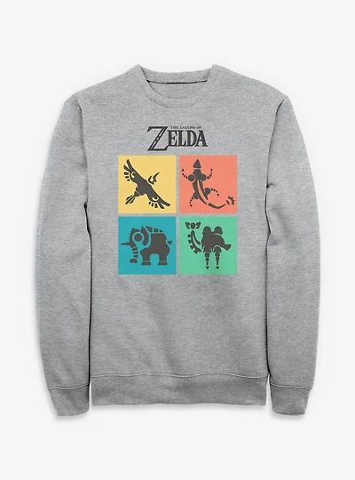 The Legend Of Zelda Color Square Icons Sweatshirt