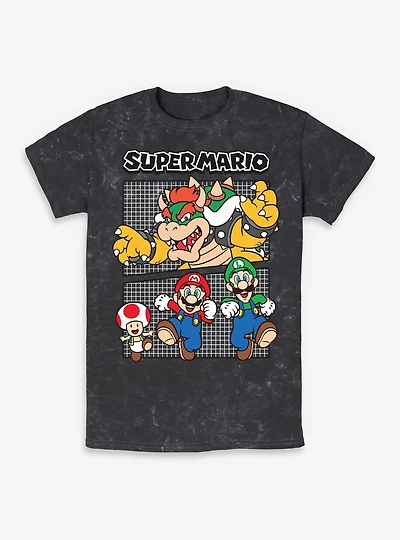 Nintendo Super Mario Watch Your Back Mineral Wash T-Shirt