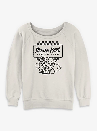 Nintendo Mario Kart Racing Team Womens Slouchy Sweatshirt