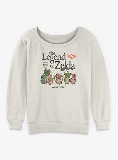 The Legend Of Zelda Great Deku Tree Wind Waker Womens Slouchy Sweatshirt