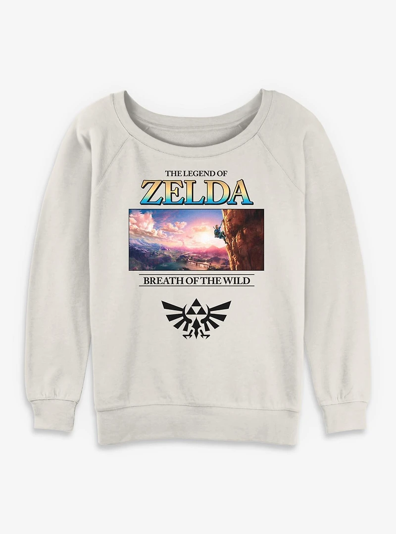 The Legend Of Zelda Breath Wild View Womens Slouchy Sweatshirt