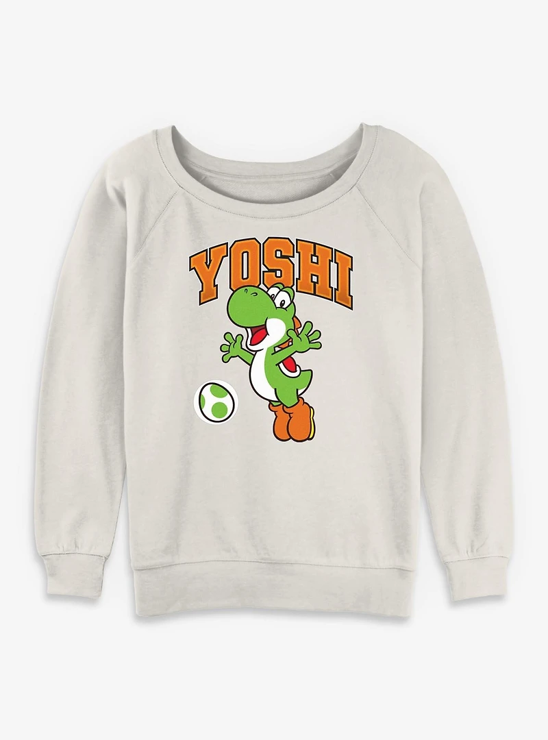 Nintendo Mario Yoshi Jump Womens Slouchy Sweatshirt