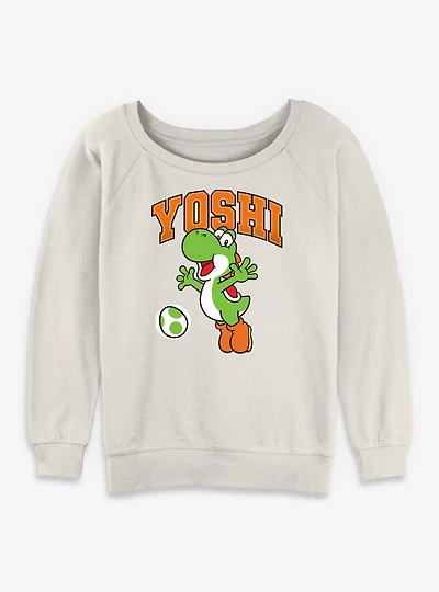 Nintendo Mario Yoshi Jump Womens Slouchy Sweatshirt