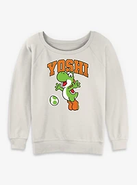 Nintendo Mario Yoshi Jump Womens Slouchy Sweatshirt