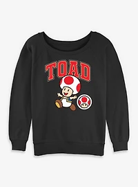 Nintendo Mario Toad Jump Womens Slouchy Sweatshirt