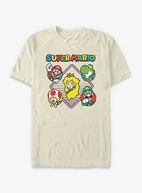 Nintendo Super Mario Diamond Characters Garment-Dyed T-Shirt