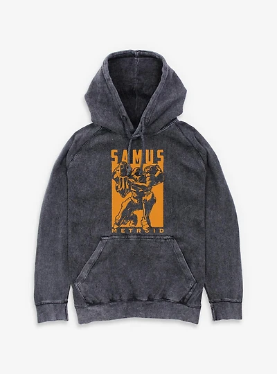 Nintendo Samus Metroid Mineral Wash Hoodie