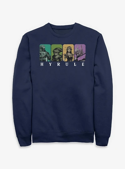 The Legend Of Zelda Hyrule Character Panels Sweatshirt