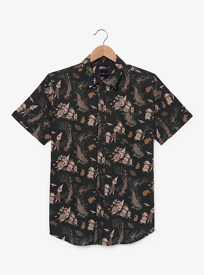 Over The Garden Wall Wirt & Greg Forest Allover Print Woven Button-Up - BoxLunch Exclusive