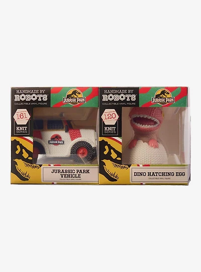 Handmade by Robots Jurassic Park Hatching Egg & Vehicle 2-Pack Vinyl Figure
