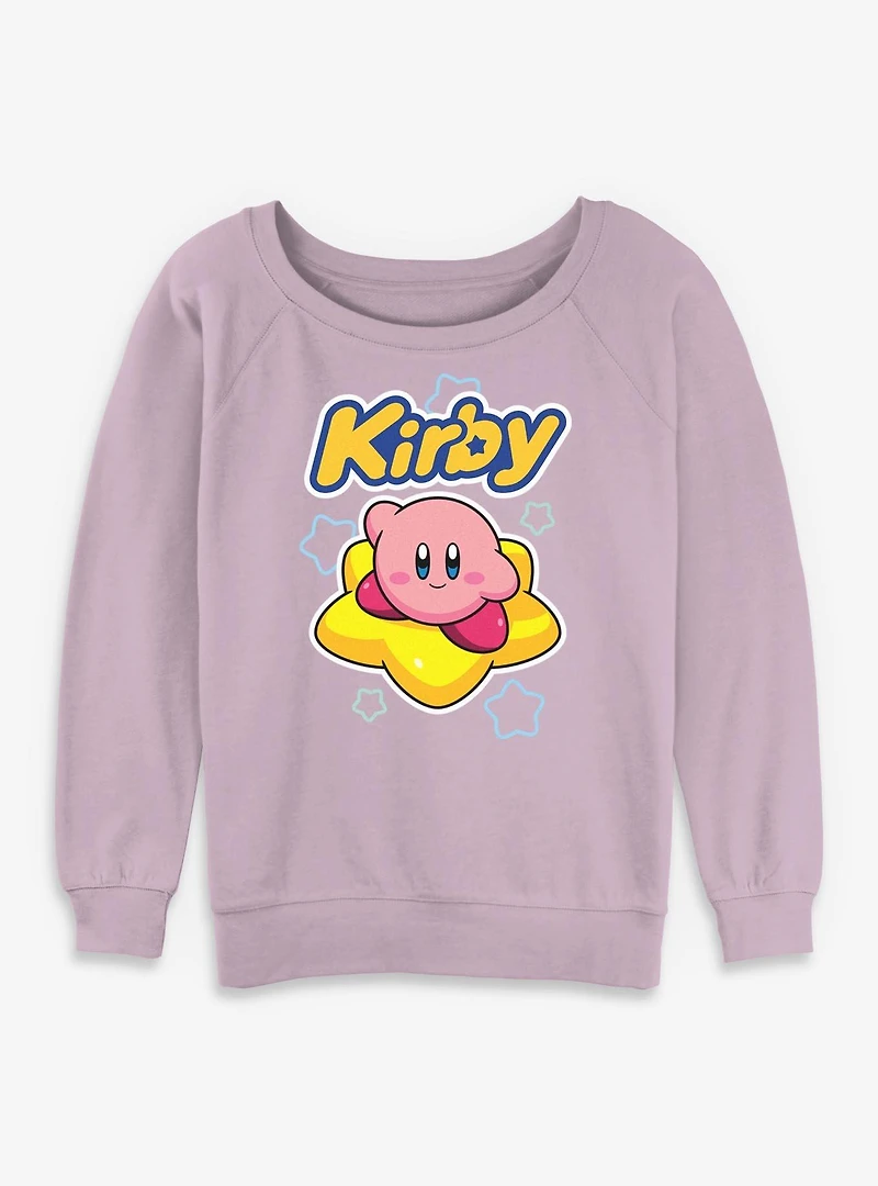 Nintendo Kirby Star Surfing Womens Slouchy Sweatshirt