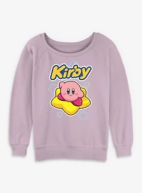 Nintendo Kirby Star Surfing Womens Slouchy Sweatshirt