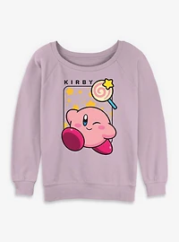 Nintendo Kirby Sweet Wink Womens Slouchy Sweatshirt