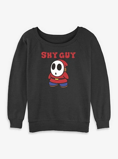 Nintendo Mario Shy Guy Stance Womens Slouchy Sweatshirt
