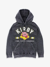 Nintendo Kirby Star Pink Puffy Powerful Mineral Wash Hoodie