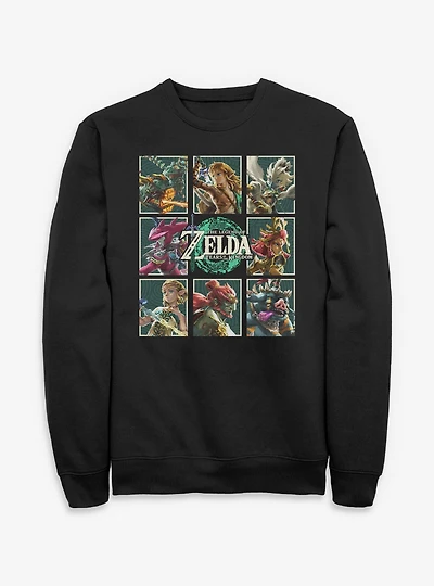 The Legend Of Zelda Tears Kingdom Character Boxes Sweatshirt