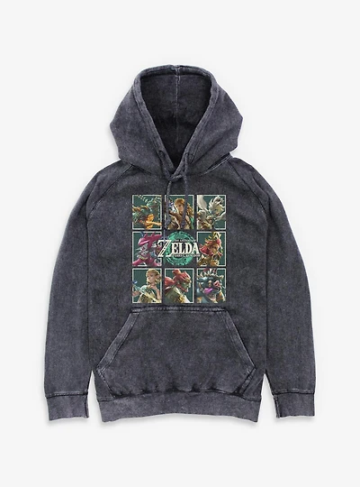 The Legend Of Zelda Tears Kingdom Character Boxes Mineral Wash Hoodie