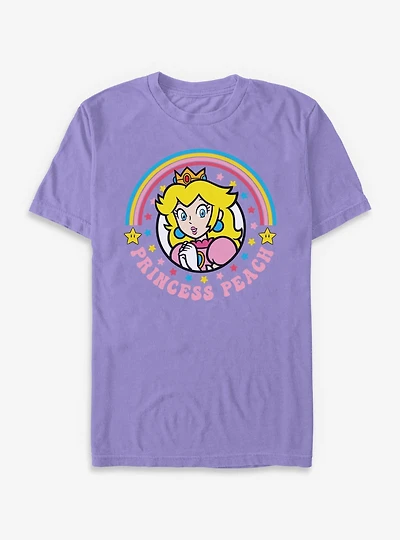 Nintendo Mario Colorful Princess Peach Garment-Dyed T-Shirt
