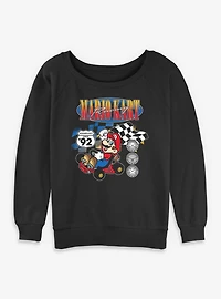Nintendo Mario Kart Race Since 92 Womens Slouchy Sweatshirt
