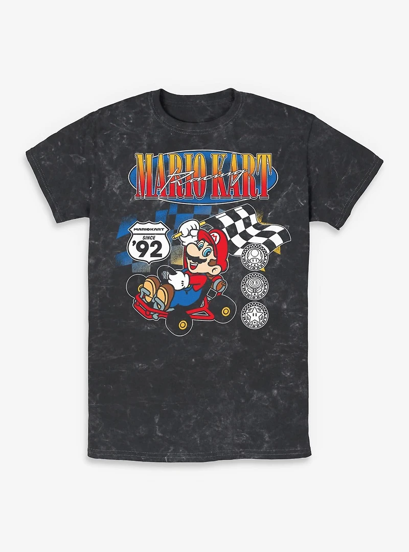 Nintendo Mario Kart Race Since 92 Mineral Wash T-Shirt