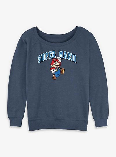 Nintendo Super Mario Jump Womens Slouchy Sweatshirt