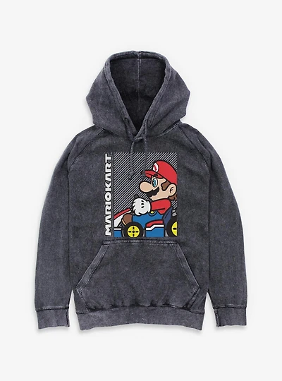 Nintendo Mario Kart On Race Car Mineral Wash Hoodie