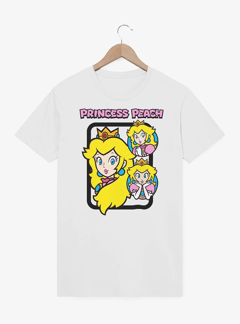 Nintendo Mario Princess Peach Circle Collage T-Shirt