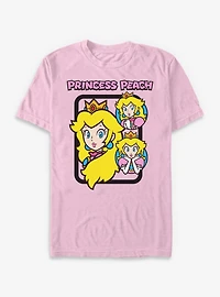 Nintendo Mario Princess Peach Circle Collage Garment-Dyed T-Shirt
