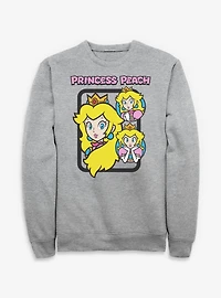 Nintendo Mario Princess Peach Circle Collage Sweatshirt